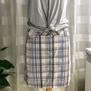 DENVER HAYES skort, white/taupe/blue, size 6